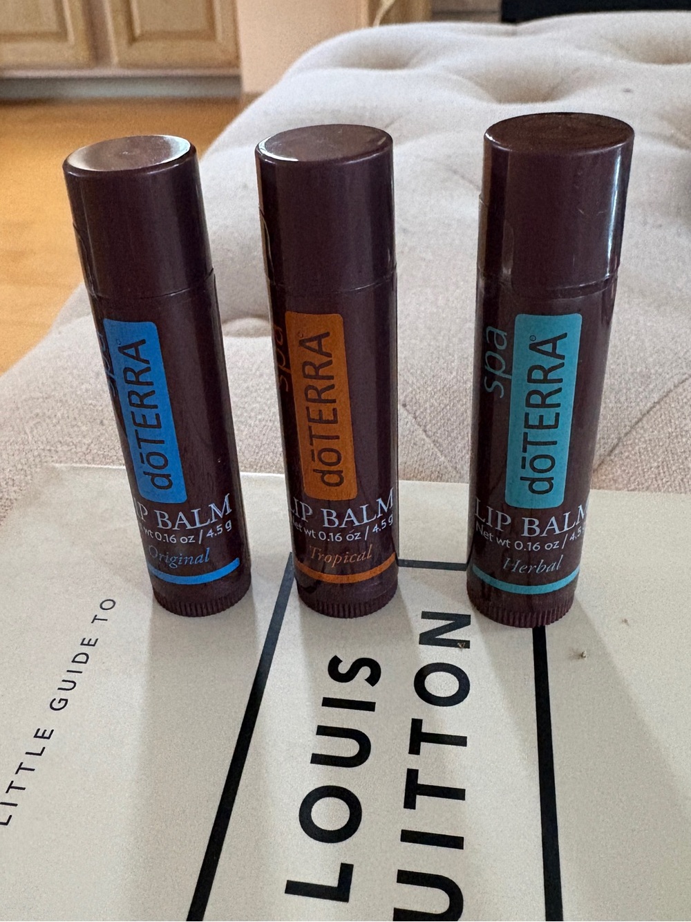 NWT 🤍doTERRA Lip Balm Trio — Original(mint ), Tropical, Herbal